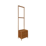 NNEDSZ Wooden Hall Stand Modern Style Minimalist Home Floor Coat Rack with Drawer