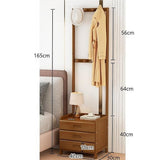 NNEDSZ Wooden Hall Stand Modern Style Minimalist Home Floor Coat Rack with Drawer