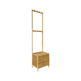 NNEDSZ Wooden Hall Stand Modern Style Minimalist Home Floor Coat Rack with Drawer