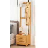 NNEDSZ Wooden Hall Stand Modern Style Minimalist Home Floor Coat Rack with Drawer