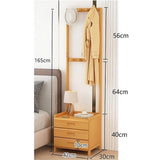 NNEDSZ Wooden Hall Stand Modern Style Minimalist Home Floor Coat Rack with Drawer