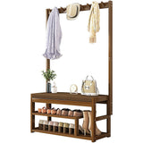 NNEDSZ 97x168cm Hallway Bench Coat Rack Stand Multifunctional Hall Shelf Entryway