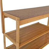 NNEDSZ 97x168cm Hallway Bench Coat Rack Stand Multifunctional Hall Shelf Entryway