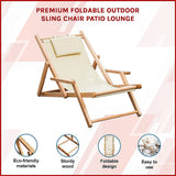 NNEDSZ Premium Foldable Outdoor Sling Chair Patio Lounge