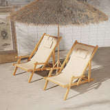 NNEDSZ Premium Foldable Outdoor Sling Chair Patio Lounge