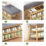 NNEDSZ Shoe Stool Storage Rack Cabinet Multifunctional Space Saving