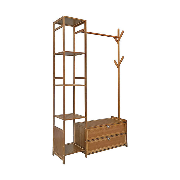 NNEDSZ 165x100cm Clothes Rack Stand Storage Shelves Modern Coat Tree