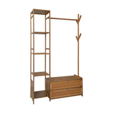 NNEDSZ 165x100cm Clothes Rack Stand Storage Shelves Modern Coat Tree