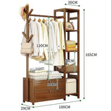 NNEDSZ 165x100cm Clothes Rack Stand Storage Shelves Modern Coat Tree