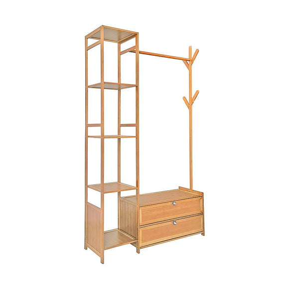 NNEDSZ 165x100cm Clothes Rack Stand Storage Shelves Modern Coat Tree