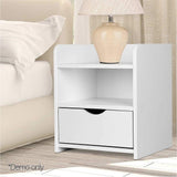 NNEDSZ Bedside Table Side Nightstand Storage Drawer Shelf Bedroom Unit