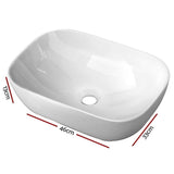 NNEDSZ Ceramic Bathroom Basin Vanity Sink Oval Above Counter Top Mount Bowl