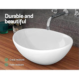 NNEDSZ Ceramic Bathroom Basin Vanity Sink Oval Above Counter Top Mount Bowl