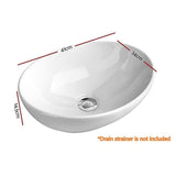 NNEDSZ Ceramic Bathroom Basin Vanity Sink Oval Above Counter Top Mount Bowl