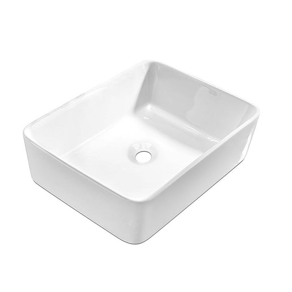 NNEDSZ Ceramic Bathroom Basin Vanity Sink Square Above Counter Top Mount Bowl