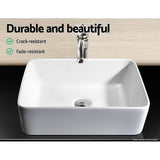 NNEDSZ Ceramic Bathroom Basin Vanity Sink Square Above Counter Top Mount Bowl