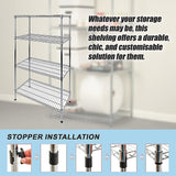 NNEDSZ Modular Wire Storage Shelf 1200 x 450 x 1800mm Steel Shelving