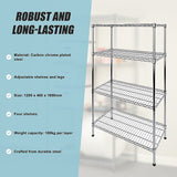 NNEDSZ Modular Wire Storage Shelf 1200 x 450 x 1800mm Steel Shelving