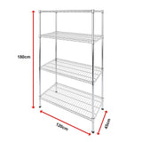 NNEDSZ Modular Wire Storage Shelf 1200 x 450 x 1800mm Steel Shelving