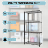 NNEDSZ Modular Wire Storage Shelf 1200 x 450 x 1800mm Steel Shelving