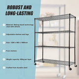 NNEDSZ Modular Wire Storage Shelf 1200 x 450 x 1800mm Steel Shelving