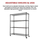 NNEDSZ Modular Wire Storage Shelf 1200 x 450 x 1800mm Steel Shelving