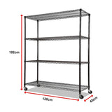 NNEDSZ Modular Wire Storage Shelf 1200 x 450 x 1800mm Steel Shelving