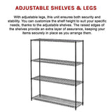 NNEDSZ Modular Wire Storage Shelf 1500 x 600 x 1800mm Steel Shelving