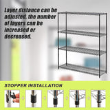 NNEDSZ Modular Wire Storage Shelf 1500 x 600 x 1800mm Steel Shelving