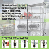 NNEDSZ Modular Wire Storage Shelf 1500 x 600 x 1800mm Steel Shelving