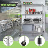 NNEDSZ Modular Wire Storage Shelf 1500 x 600 x 1800mm Steel Shelving