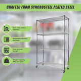 NNEDSZ Modular Wire Storage Shelf 1500 x 600 x 1800mm Steel Shelving