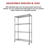 NNEDSZ Modular Wire Storage Shelf 1500 x 600 x 1800mm Steel Shelving