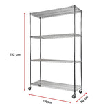 NNEDSZ Modular Wire Storage Shelf 1500 x 600 x 1800mm Steel Shelving
