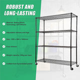 NNEDSZ Modular Wire Storage Shelf 1500 x 600 x 1800mm Steel Shelving