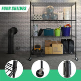 NNEDSZ Modular Wire Storage Shelf 1500 x 600 x 1800mm Steel Shelving