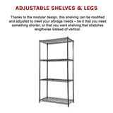 NNEDSZ Modular Wire Storage Shelf 900 x 350 x 1800mm Steel Shelving