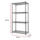 NNEDSZ Modular Wire Storage Shelf 900 x 350 x 1800mm Steel Shelving
