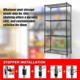 NNEDSZ Modular Wire Storage Shelf 900 x 350 x 1800mm Steel Shelving