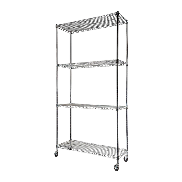 NNEDSZ Modular Wire Storage Shelf 900 x 350 x 1800mm Steel Shelving