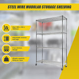 NNEDSZ Modular Wire Storage Shelf 900 x 350 x 1800mm Steel Shelving