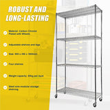 NNEDSZ Modular Wire Storage Shelf 900 x 350 x 1800mm Steel Shelving