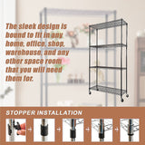 NNEDSZ Modular Wire Storage Shelf 900 x 350 x 1800mm Steel Shelving