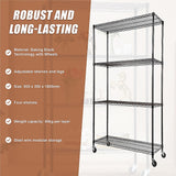 NNEDSZ Modular Wire Storage Shelf 900 x 350 x 1800mm Steel Shelving
