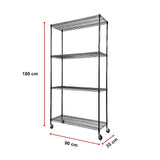 NNEDSZ Modular Wire Storage Shelf 900 x 350 x 1800mm Steel Shelving