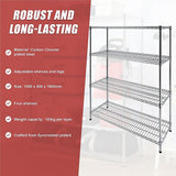 NNEDSZ Modular Wire Storage Shelf 1500 x 450 x 1800mm Steel Shelving