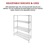 NNEDSZ Modular Wire Storage Shelf 1500 x 450 x 1800mm Steel Shelving