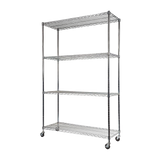 NNEDSZ Modular Wire Storage Shelf 1500 x 450 x 1920mm Steel Shelving with Wheels