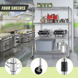 NNEDSZ Modular Wire Storage Shelf 1500 x 450 x 1920mm Steel Shelving with Wheels