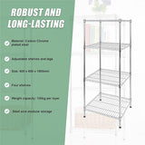 NNEDSZ Modular Wire Storage Shelf 600 x 600 x 1800mm Steel Shelving